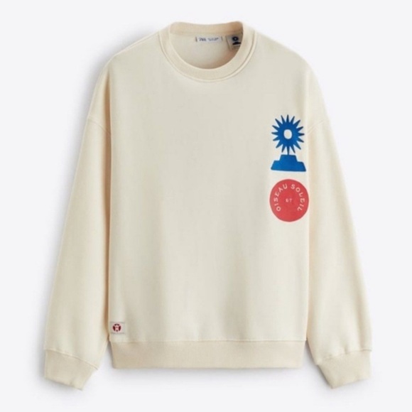 Zara x James Coffman Cream Sweatshirt size XL - Picture 6 of 6